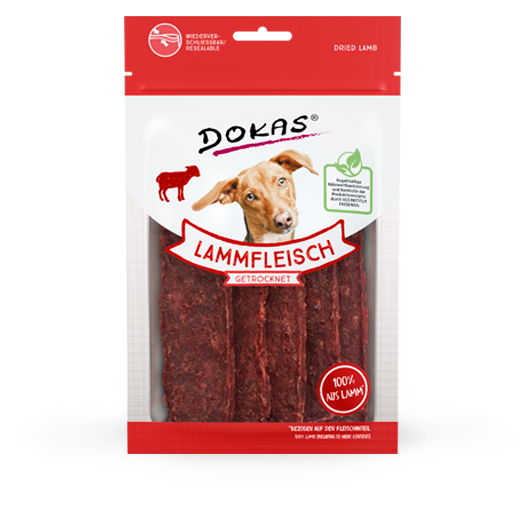 Dokas Dog Snack Lammfleisch getrocknet 70g