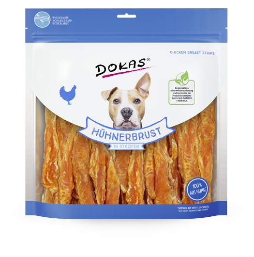 Dokas Dog Snack Hühnerbrust in Streifen 900g