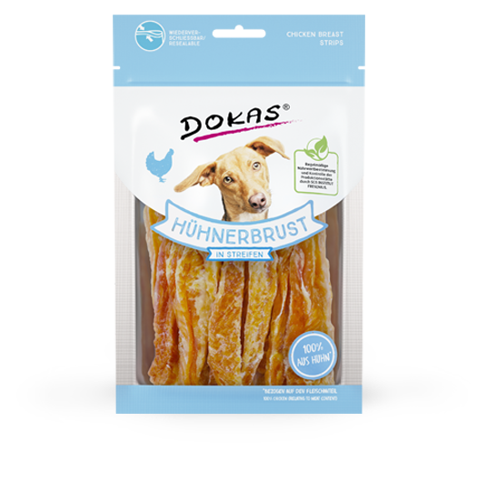 Dokas Dog Snack Hühnerbrust in Streifen 70g
